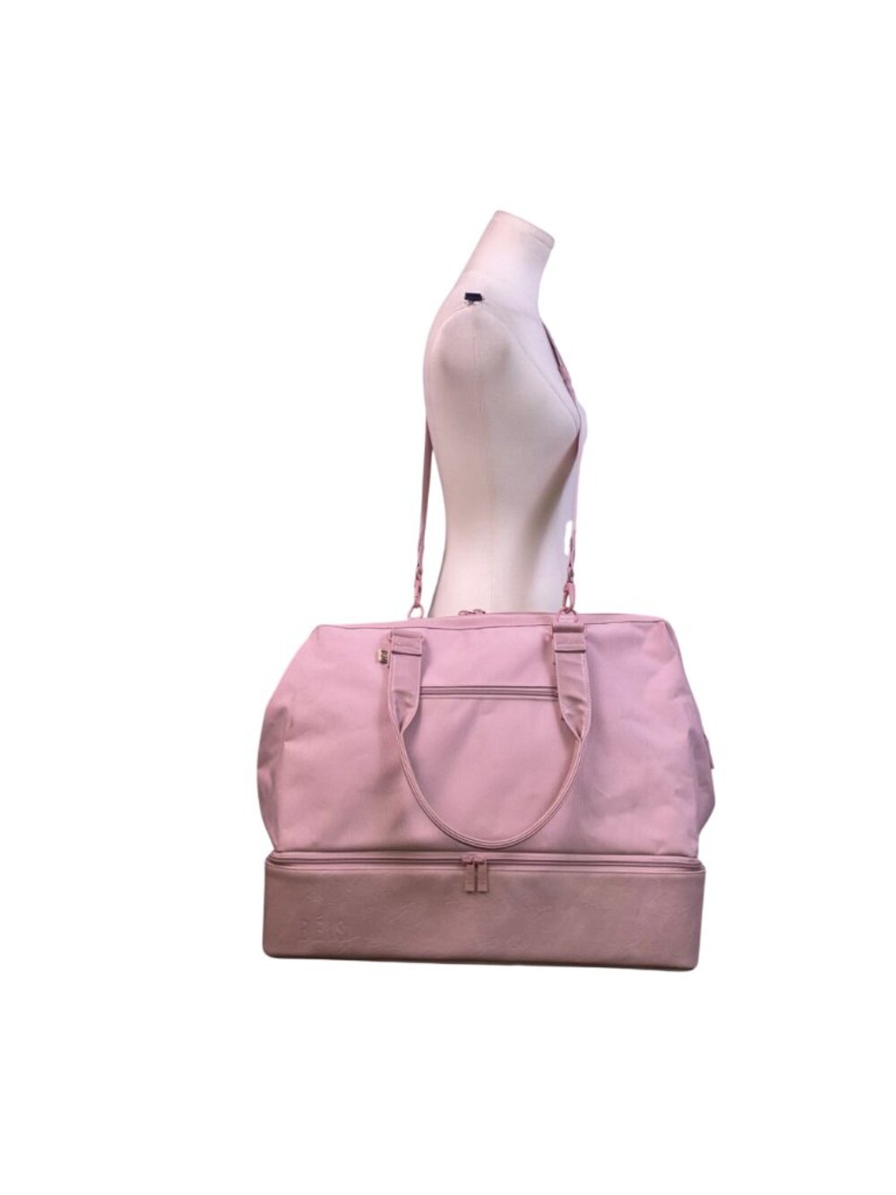 Beis Women’s Atlas Pink With Zipper Compartments The Weekender Travel Tote Bag - Picture 15 of 16